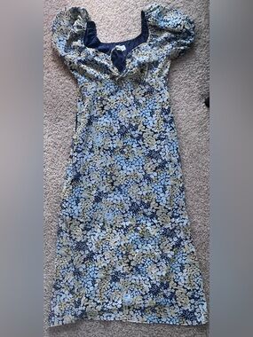 &Merci Blue and Yellow Floral Dress
